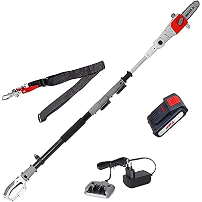 Image of IKRA ICPS 2020 Telescopic Pruner, Blade Length 20 cm, Working Height 4 m, Shoulder Strap, Running Time 40 min, 51800700