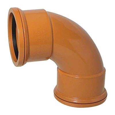Image of 90 Bend (Double Socket) 110mm Underground Drainage Pipe Fittings Trap Gulley Socket Grid Coupler