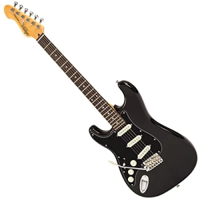 Image of VINTAGE V60 COASTER SERIES LEFT HANDED ELECTRIC GUITAR GLOSS BLACK