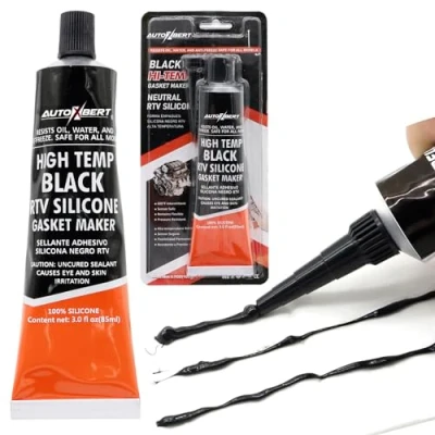 Image of AUTOXBERT Silicone Gasket Maker, Oilproof and Waterproof Sealant High Temp Multipurpose Tube 105g 3.7oz 600F