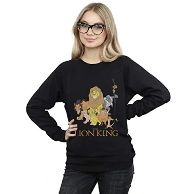 Image of Disney Women&#039;s The Lion King Group Sweatshirt Black Large
