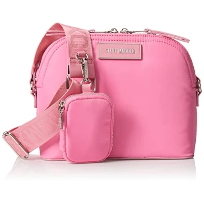 Image of Steve Madden Women&#039;s Daren Nylon Dome Crossbody Bag, Light Pink, One Size