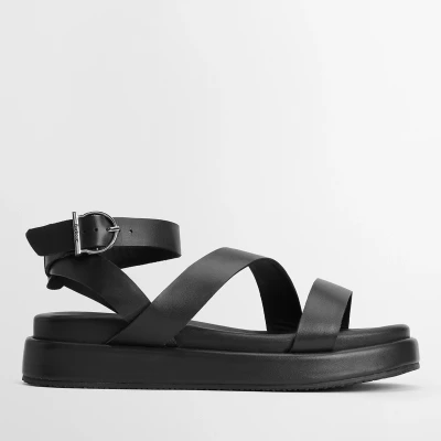 Image of Barbour IVY Sandal Tbar sandals, Women&#039;s, Size: 3, Black Leather