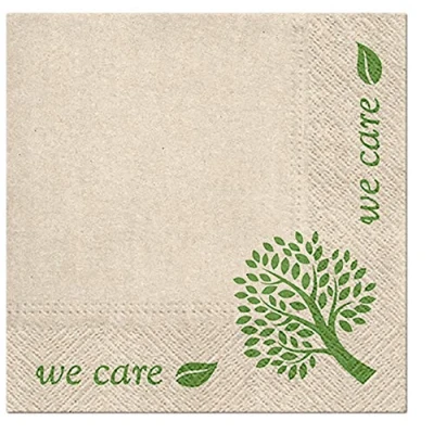 Image of 3 Ply Quality ECO Tree Biodegradable Paper Napkins Serviettes 33cm x (Pack of 20)