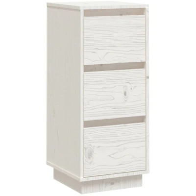 Image of vidaXL Sideboard White 32x34x75 cm Solid Wood Pine