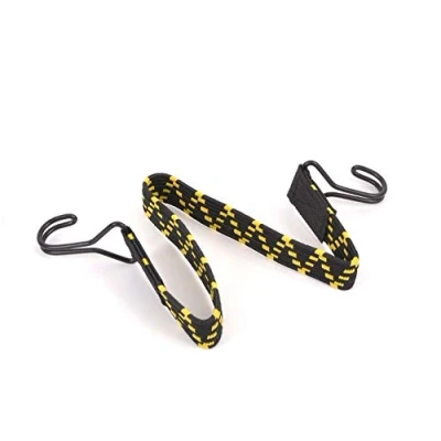 Image of 22mm x 60CM YELLOW/BLACK FLAT ELASTIC BUNGEE STRAPS PACK OF 2 OR 10 (10 60cm)