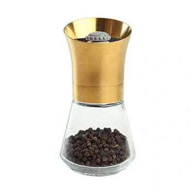 Image of T&amp;G CrushGrind Tip Top Deco Gold Pepper Mill