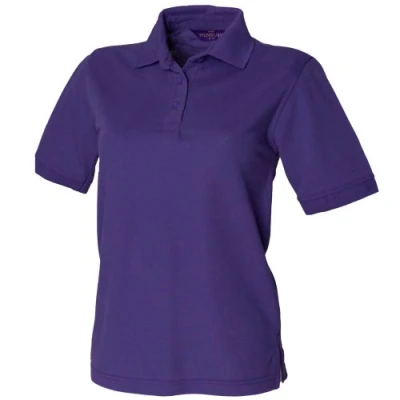 Image of Henbury Womens/Ladies 65/35 Polo Shirt (L) (Purple)