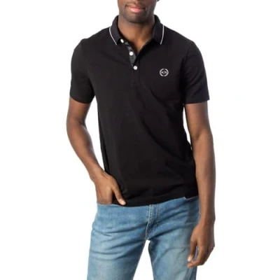 Image of Armani Exchange Men&#039;s 8nzf70 Polo Shirt, Black, Large