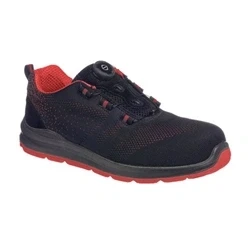 Image of Portwest Compositelite Wire Lace Safety Trainer Knit S1P Black/Grey UK 12 EU 47