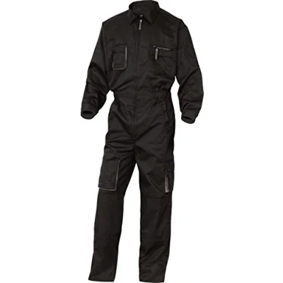 Image of Delta Plus Mens M2Com Mach2 Work Overall In Polyester Cotton Black Grey Xl