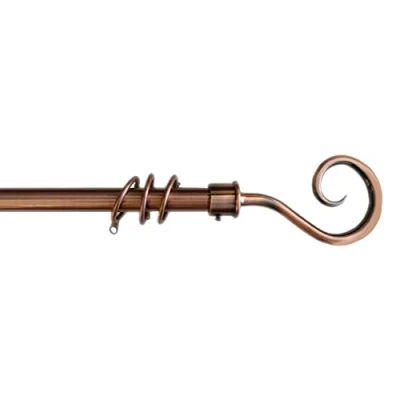 Image of kippen 1302R Extendable Curtain Rod 120 200 cm Satin Copper
