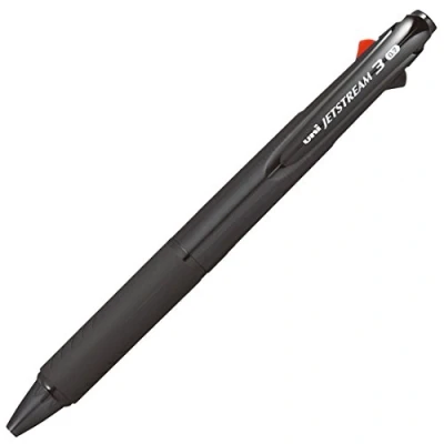 Image of Uni Ballpoint Pen Jetstream 3 Color Red, Blue Ink 0.7mm, Transparent Black (SXE340007T.24)