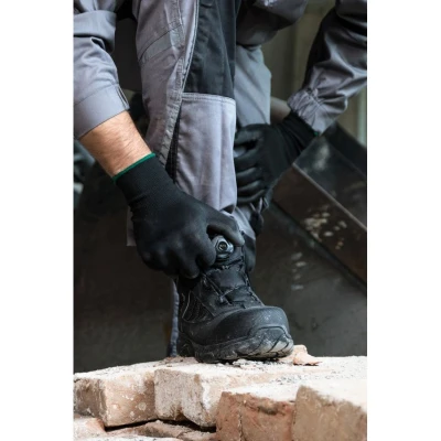 Image of Rock Fall Ohm Black Electrical Hazard Steel Toe Cap Boot, Water Repellent Safety Boots, SRC Slip Rated Work, Protective Midsole and Non Metallic UK 6.5