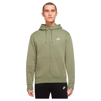 Image of NIKE Men&#039;s Club Fleece Hoodie Sweatshirt, Alligator/Alligator/White, S