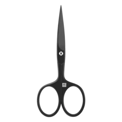 Image of ZWILLING Beard Scissors (with Extended Grip Width, Scratch Resistant, Straight Edge and Fine Tip), Premium, Black, 115 mm