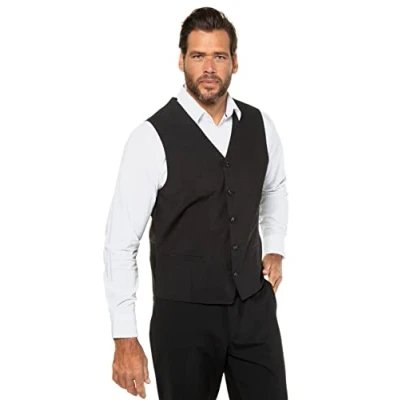 Image of JP 1880 Men&#039;s Business vest Zeus Flexnamic Quilted, charcoal, 62