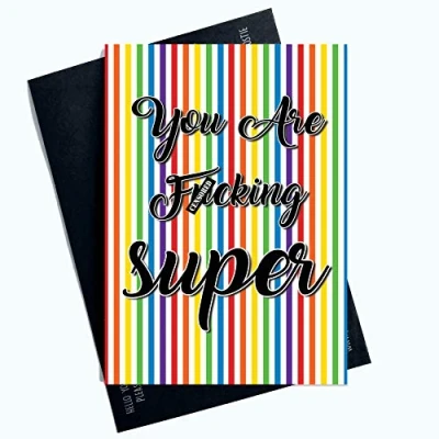 Image of Funny Cards You are F*cking Super Thank Friend Colleague Bestie Card PC1094