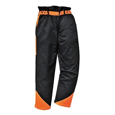 Image of Portwest Oak Chainsaw Trousers, Size: L, Colour: Black, CH11BKRL