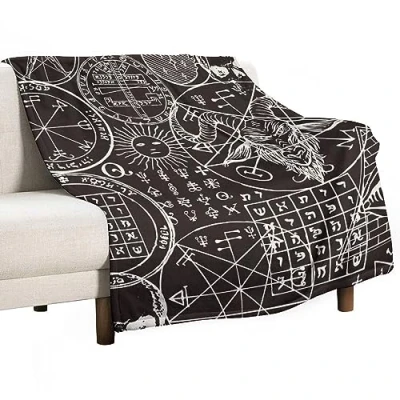 Image of Homeoanimal Goth Print Throw Blanket 150 x 200 cm, Lightweight Flannel Blanket, Cozy Microfiber Blankets for Couch Sofa Bedroom Decorative