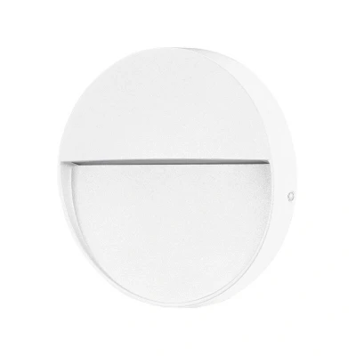 Image of Forlight Lighting Nod Round Led Outdoor Recessed Wall Lamp White, Opal, Warm White 3000K, IP65