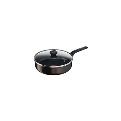Image of Tefal Easy Cook &amp; Clean B5543302 Non Stick Sauté Pan + Lid Suitable for All Heat Sources Except Induction, Aluminium, N/C