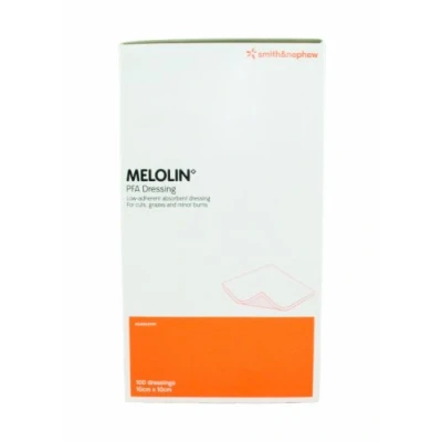 Image of St John Ambulance Supplies Melolin Cushioned Dressing Pad 10 x 10cm Pack of 100