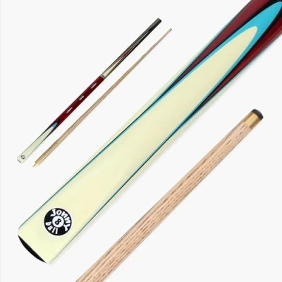 Image of Jonny 8 Ball Comet 57 Inch 2 Piece Centre Joint Ash English Pool Cue with 8.5mm Tip (Red)