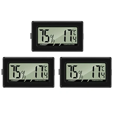 Image of Thlevel Digital Thermometer Hygrometer Temperature Humidity Meter Gauge for Greenhouse, Cars, Home, Office (3PCS)