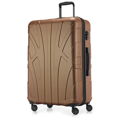 Image of SUITLINE Hardshell Suitcase, Travel Luggage, TSA, 76 cm, Approx. 96 liters, 100% ABS mat, Brown