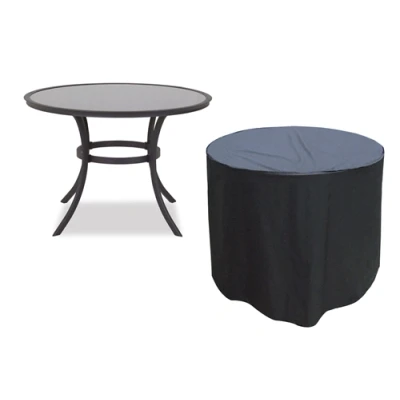 Image of Garland 4 Seater Round Table Cover Black