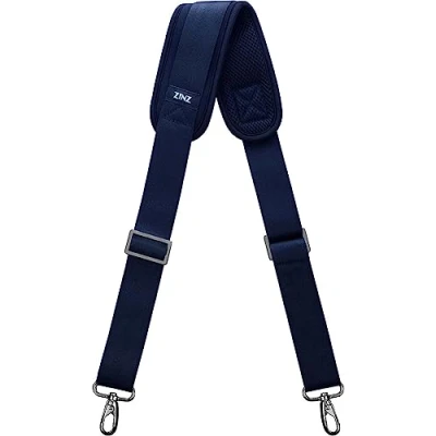 Image of ZINZ Shoulder Strap, 57&quot; Padded Adjustable Bag Straps Replacement for Bags with D Ring (Blue, 002)