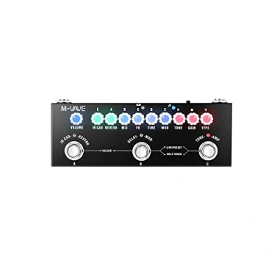 Image of M Vave Cube Baby Guitar Multi effect, MVA CB, Chain Style, Rechargeable, 8 Amp Simulations, 5 Built in Effects, Delay, Modulation, Reverb, USB IR Loading