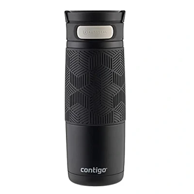 Image of Contigo Transit Autoseal Travel Mug, Stainless Steel Thermal Vacuum Flask, Leakproof Tumbler, Coffee Mug with BPA Free Easy Clean Lid, Biscay Bay, 460 ml