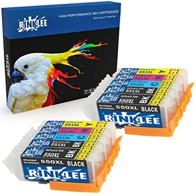 Image of RINKLEE 10 Compatible PGI 550XL CLI 551XL Ink Cartridges Replacement for Canon Pixma iP7250 MX925 MG6350 MG5450 MG5550 MG5650 MG6450 MG6650 MG7150 MG7750 iX6850 iP8750 MX725