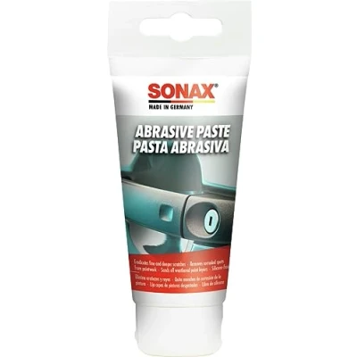 Image of SONAX ABRASIVE PASTE (75 ml) Eradicates fine and deeper scratches. Removes corroded spots from paintwork. Item No. 03212000 544