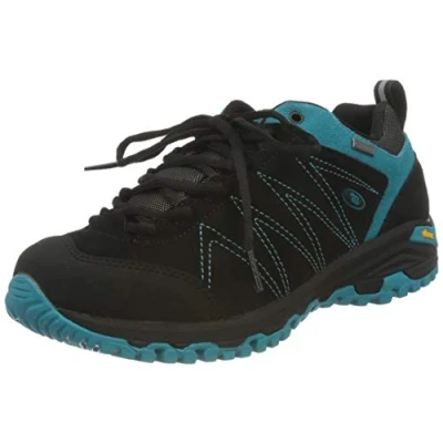 Image of Brütting Unisex Adults&#039; Mount Kapela Low Cross Country Running Shoe, Black/Turquoise, 8 UK