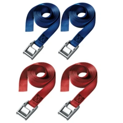 Image of Master Lock 3110EURDATCOL Luggage Straps with easy to use Buckle, Random Color, 2,50m x 25mm Strap, Pack of 2