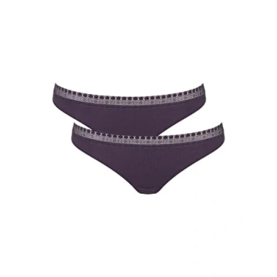 Image of Sloggi Women&#039;s GO Ribbed Brazil C2P Briefs, BLUEBERRY, S
