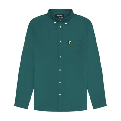 Image of Lyle &amp; Scott Plain Oxford Shirt, Men&#039;s, Size: Large, Deep emerald