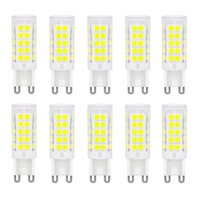 Image of 5W G9 Led Bulbs, Cool White Bulb, Equivalent to 40W 50W Halogen 500lm 6000 Kelvin 220 240V No Flicker Non Dimmable Energy Saving for Chandeliers Home Lighting Decor 10 Pack