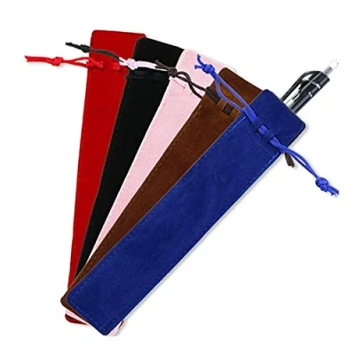 Image of NA Pencil Bag, 25 Pieces Pen Pouch Velvet Drawstring Bag Case for and
