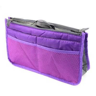 Image of RayLineDo® 2X Pack Ladies Tidy Travel Insert Handbag Cosmetic Organiser Purse Large Liner Make up Bag Pouch
