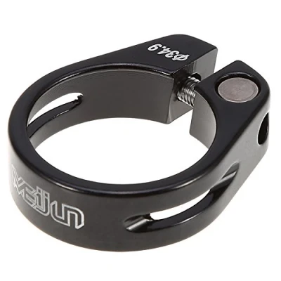 Image of Bike Seat Post Clamp, Quick Release Clamp 34.9mm Aluminum Alloy Tube Clip for 30.4/30.8/31.6mm (Black Only Suitable Frame)