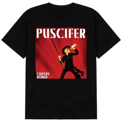 Image of graduates adver Puscifer Cuntry Boner Album Men Cotton T Shirt Black M