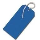 Image of 250 Large Reinforced Blue Strung Tags Luggage Labels 120 x 60mm