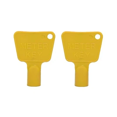 Image of Karrma Ltd. gas meter Box Key 2 Pack Triangle electric Utility Used for and boxes (Yellow)