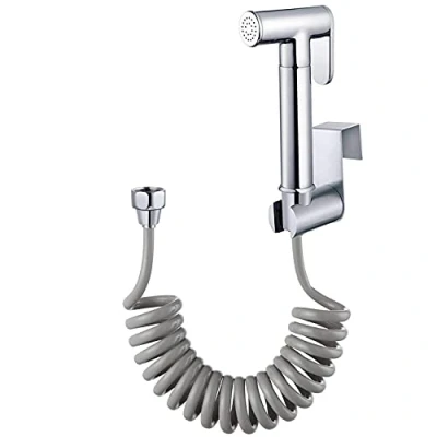 Image of Hand Held Bidet Sprayer Stainless Steel Shattaf Toilet Shower Head with 59 inches ABS Flexible Telescopic Hose and Holder,Floor Cleaning Cloth Diaper for Bathroom Hygiene