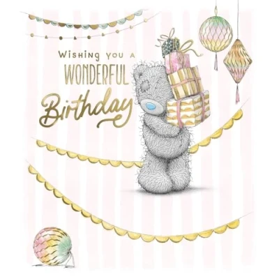 Image of Me To You Tatty Teddy Wishing A Wonderful Birthday Card