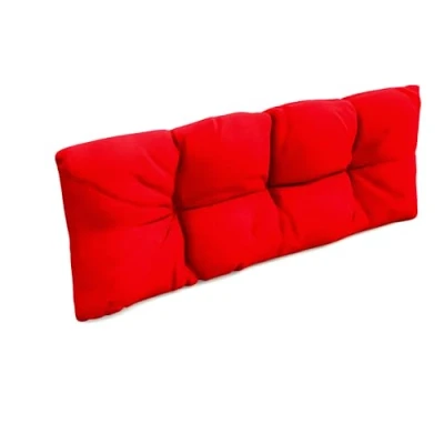 Image of POKAR Euro Pallet Pillow Waterproof 1x Back Cushion 120x40cm, Cold Foam, Removable Covers, Home and Garden Furniture, for Summer House Sofa, without Pallets, Red